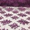 1 Yard Purple Sequin Lace Fabric Embroidered Mesh Polyester Blend for Gowns Bridal Costumes